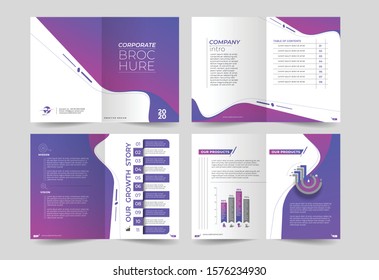 Tri-fold brochure design elemenr, vector illustartion - Use for modern design, cover, poster, template, brochure, decorated, flyer, banner.