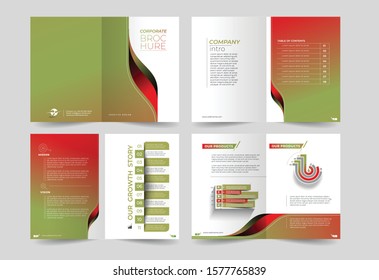 Tri-fold brochure design elemenr, vector illustartion - Use for modern design, cover, poster, template, brochure, decorated, flyer, banner.