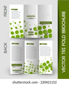 Tri-fold Brochure Design Element, Vector Illustartion. 