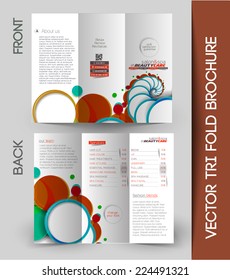 Tri-fold Brochure Design Element, Vector Illustartion. 