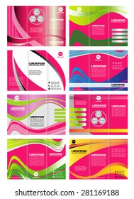 Tri-fold Brochure Design Element, Vector Illustartion 