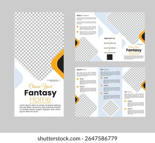 Tri-fold Brochure Design for Modern real estate business marketing and growth 
