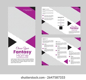 Tri-fold Brochure Design for Modern real estate business marketing and growth 