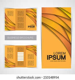 Tri-fold brochure design modern template