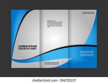 Tri-fold brochure design soft wave
