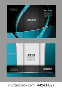 Tri-fold brochure design soft wave
