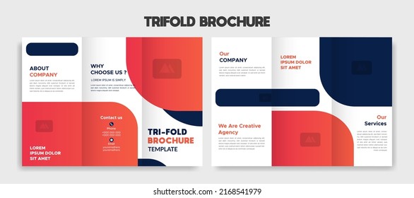 Diseño de plantillas de diseño de folletos triples