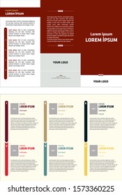 plantilla de diseño de folletos triplicados. vector de volante creativo