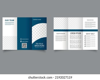 Trifold brochure design template, Creative corporate business trifold brochure