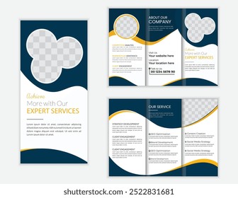 Trifold brochure design Template and modern