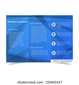 Tri-fold brochure design template. Vector illustration.