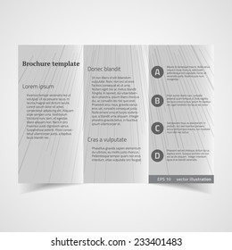 Tri-fold brochure design template. Vector illustration.