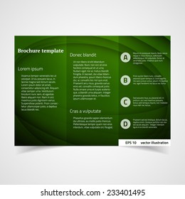 Tri-fold brochure design template. Vector illustration.