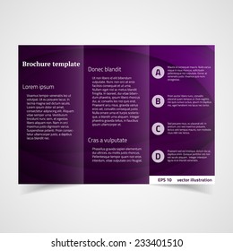 Tri-fold brochure design template. Vector illustration.