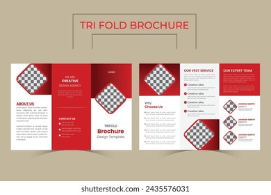 Tri-fold brochure design template vector and illustrator 