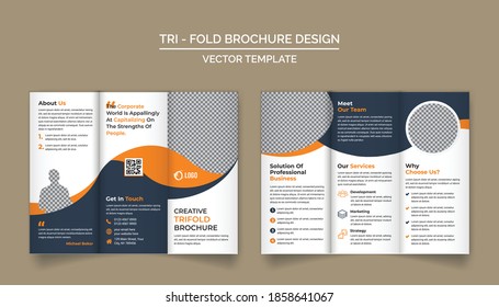 Trifold Brochure Design Template for your Company, Corporate, Business, Advertising, Marketing, Agency, and Internet business.
