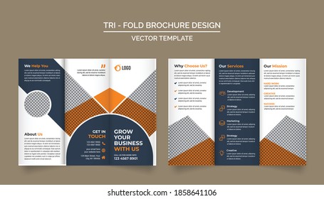 Trifold Brochure Design Template for your Company, Corporate, Business, Advertising, Marketing, Agency, and Internet business.
