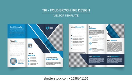 Trifold Brochure Design Template for your Company, Corporate, Business, Advertising, Marketing, Agency, and Internet business.
