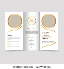 plantilla de diseño de folletos triples para tu empresa, perfil de empresa, diseño de banners, vector de enrollamiento, diseño de vectores de webinar, banner de medios sociales, admisión escolar