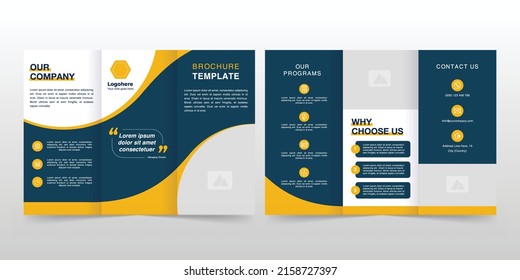 Tri-fold brochure design template,modern trifold business brochure design template