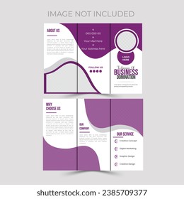 Trifold Brochure Design Template.Vector Design
