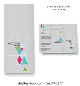 Trifold Brochure Design with Triangle Template