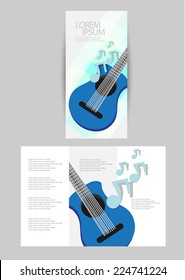tri-fold brochure design. vector