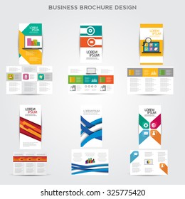 tri-fold Brochure design vector set 1