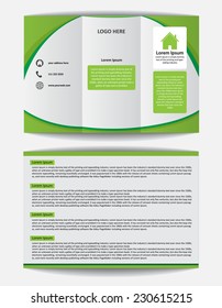 Trifold Brochure Design Vector Template