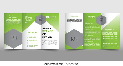 Tri-fold brochure design.corporate business template for tri-fold flyer.
 Creative concept 3 folded flyer or brochure.Vector triple folding brochure for business and advertising.