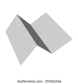 Tri--fold brochure grayscale flat design