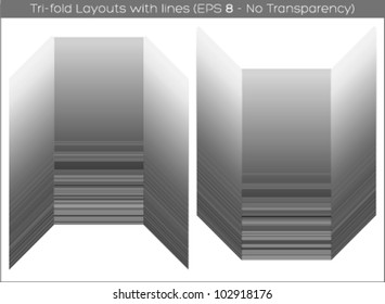 Tri-fold brochure layout design, with halftone lines