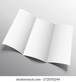 trifold brochure mockup in perspective style