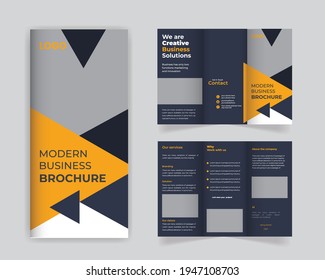 Trifold Brochure Print Ready 300 Dpi Stock Vector (Royalty Free ...