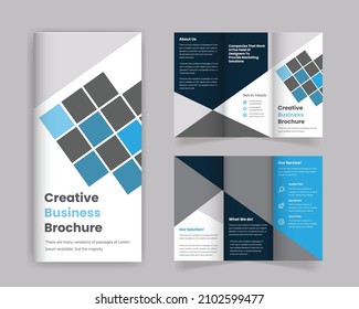 Tri-fold brochure, print ready, 300 dpi. fully editable, business brochure template