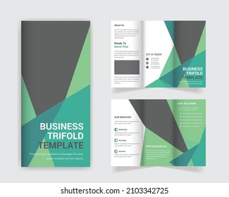 Tri-fold brochure, print ready, 300 dpi. fully editable, business brochure template