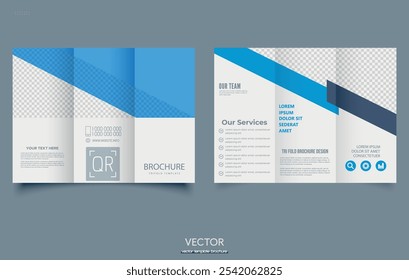 Tri-fold brochure, print ready, fully editable, business brochure template