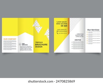 Trifold brochure for a real estate agency. Real estate trifold brochure template design, Construction and renovation trifold