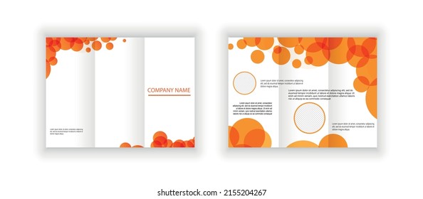 trifold brochure template with circles