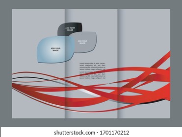 Tri-fold brochure template design, business
