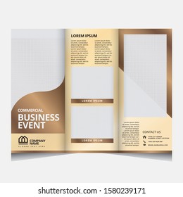 Tri-Fold Brochure Template. Brochure design, cover modern layout, poster, flyer in A4.