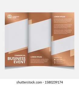 Tri-Fold Brochure Template. Brochure design, cover modern layout, poster, flyer in A4.