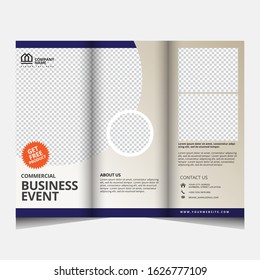 Tri-Fold Brochure Template. Brochure design, cover modern layout, poster, flyer in A4.