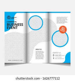 Tri-Fold Brochure Template. Brochure design, cover modern layout, poster, flyer in A4.