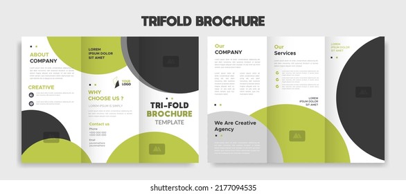 trifold brochure template design vector