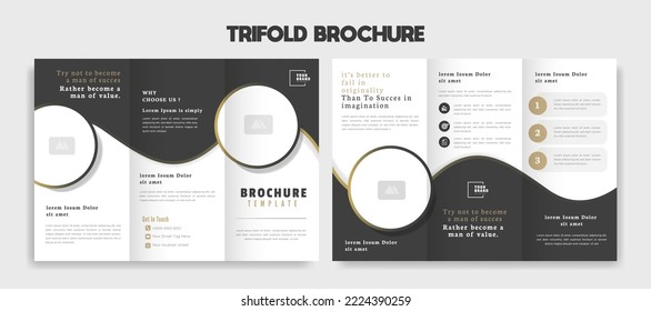 trifold brochure template design vector