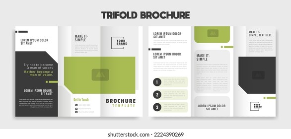 vector de diseño de plantillas de folletos triples