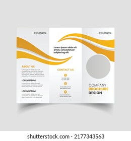 trifold brochure template with geometric background