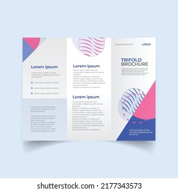 trifold brochure template with geometric background