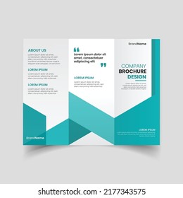 trifold brochure template with geometric background